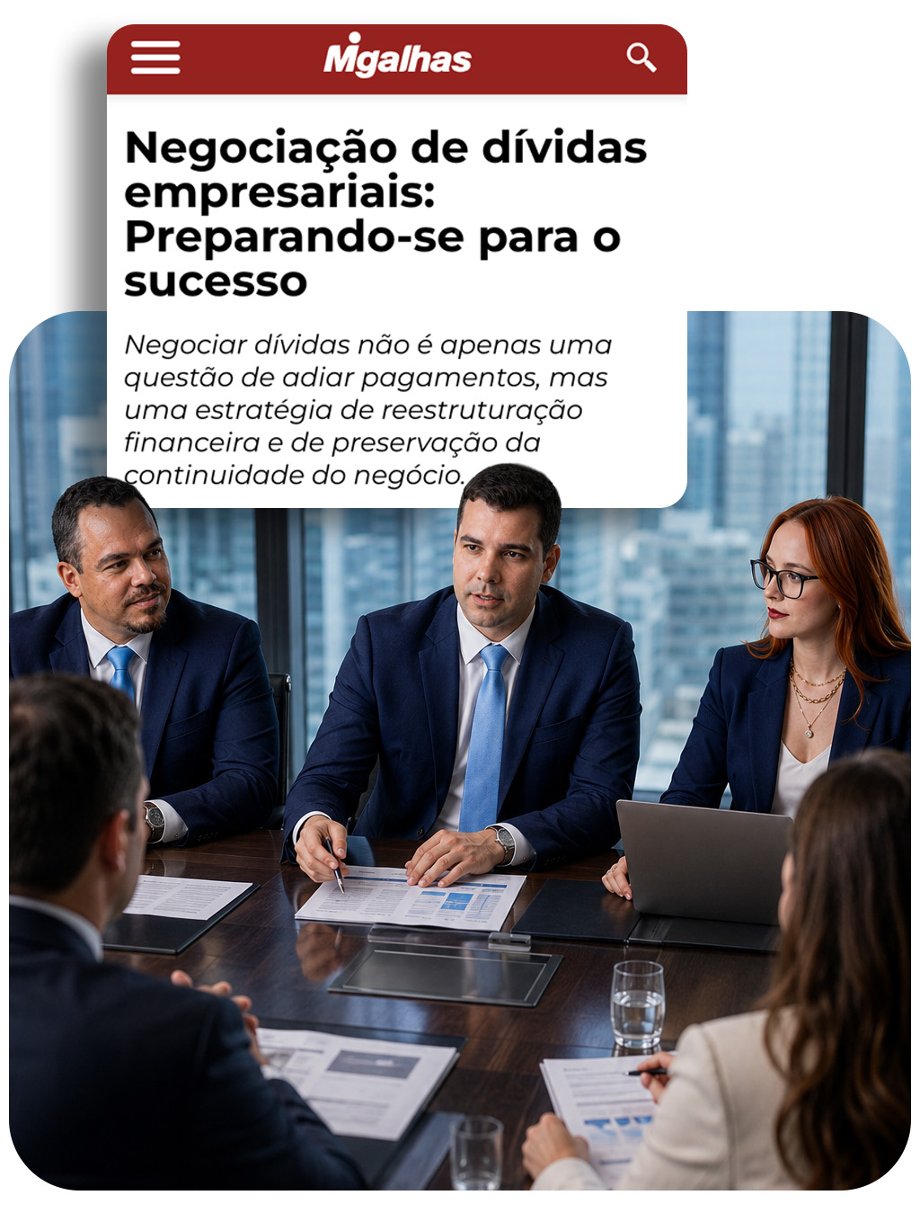 Reunião de reestruturação financeira empresarial — Guedes & Ramos
